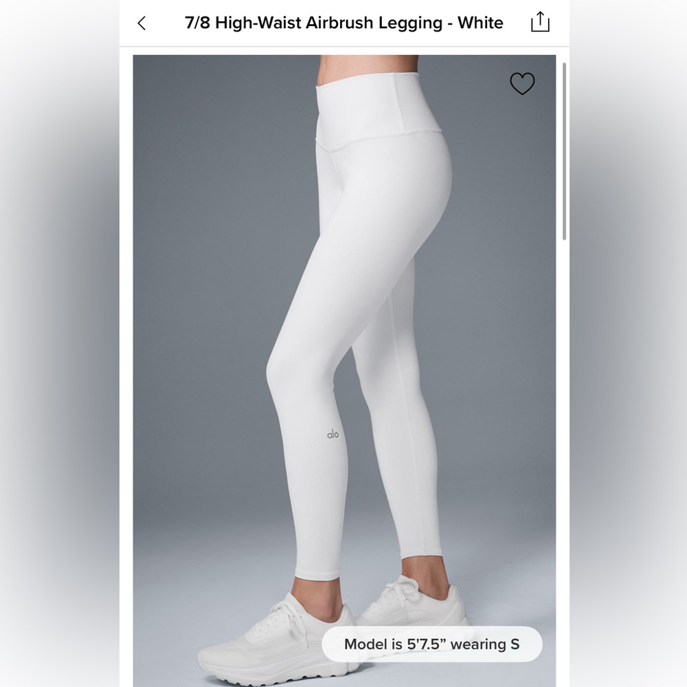 Alo white leggings - 7/8 High-Waist Airbrush